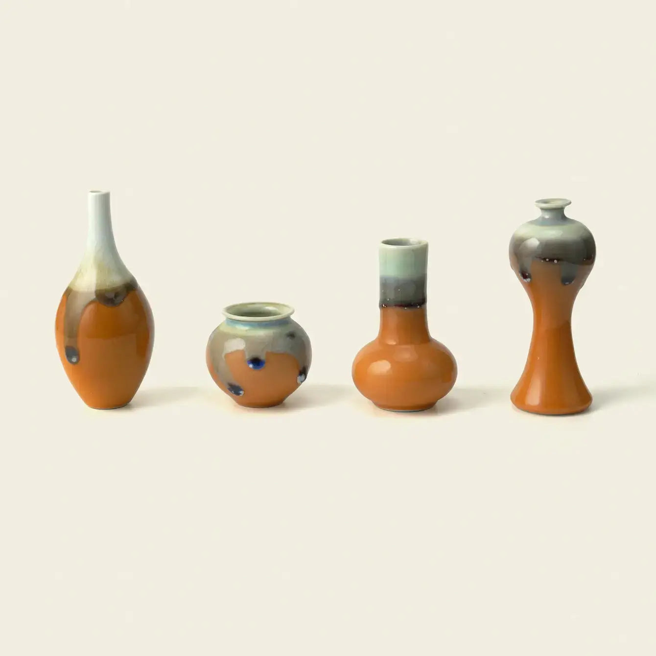 Zenify™ Glaze Echo – Set of 4 Jian Kiln Vases Zenify