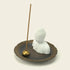 Zenify™ White Buddha Incense Burner – Ceramic Tray with Plaster Figurine Zenify