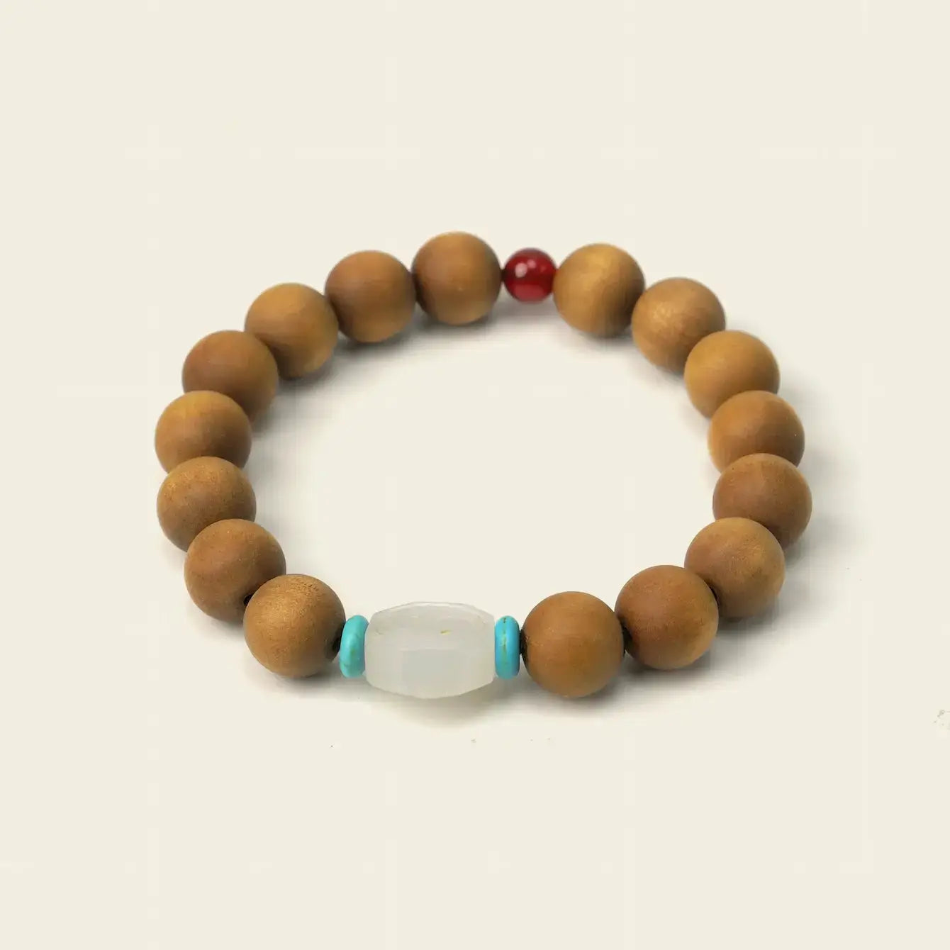Zenify™ Sandalwood Meditation Bracelet – Beaded with Turquoise, Jade, and Carnelian for Spiritual Harmony Zenify