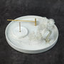 Zenify™ White Stillness Garden – Mini Zen Tray with Incense Holder Zenify