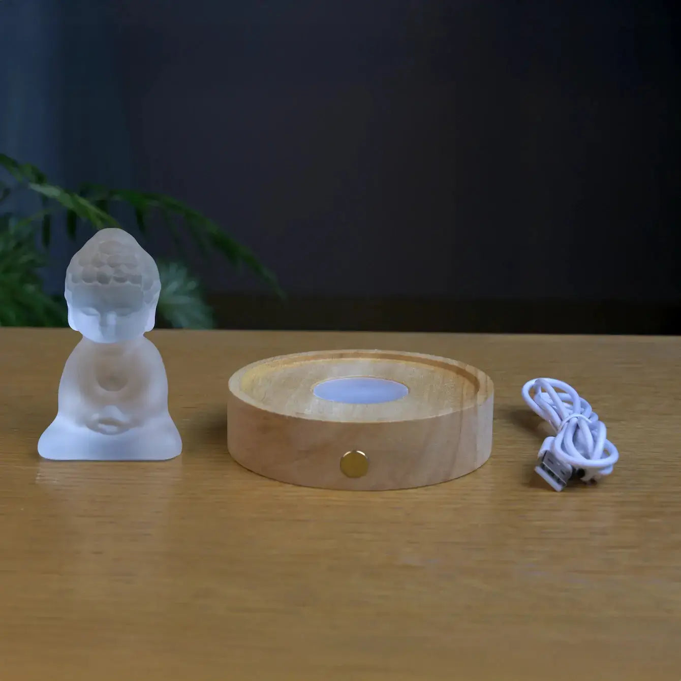Zenify™ Frosted Crystal Buddha Lamp for Calm & Meditation | A Peaceful Gift Zenify