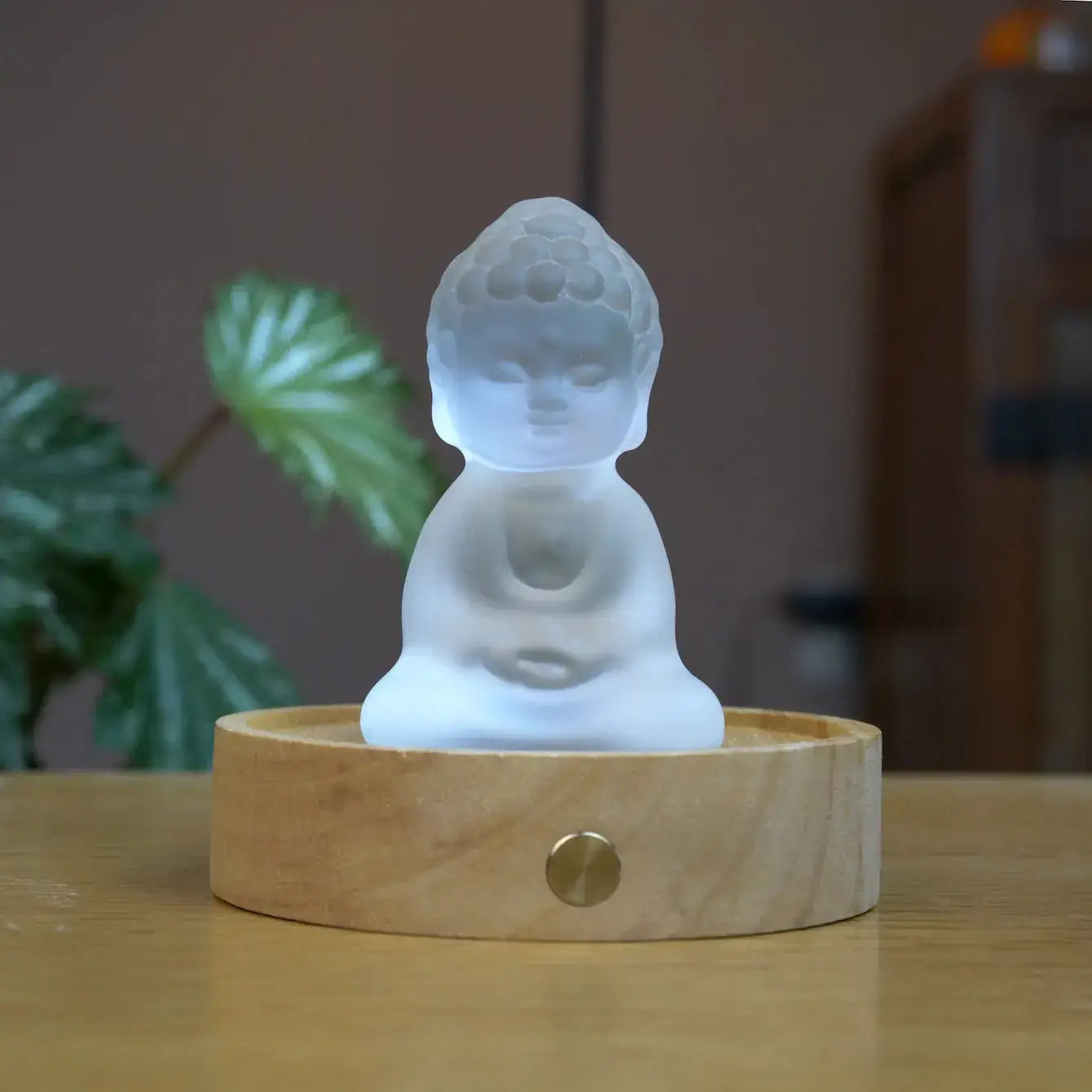 Zenify™ Frosted Crystal Buddha Lamp for Calm & Meditation | A Peaceful Gift Zenify