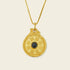 Zenify™ Circle of Harmony Necklace featuring a dual-sided Bagua talisman with a black gemstone centerpiece.