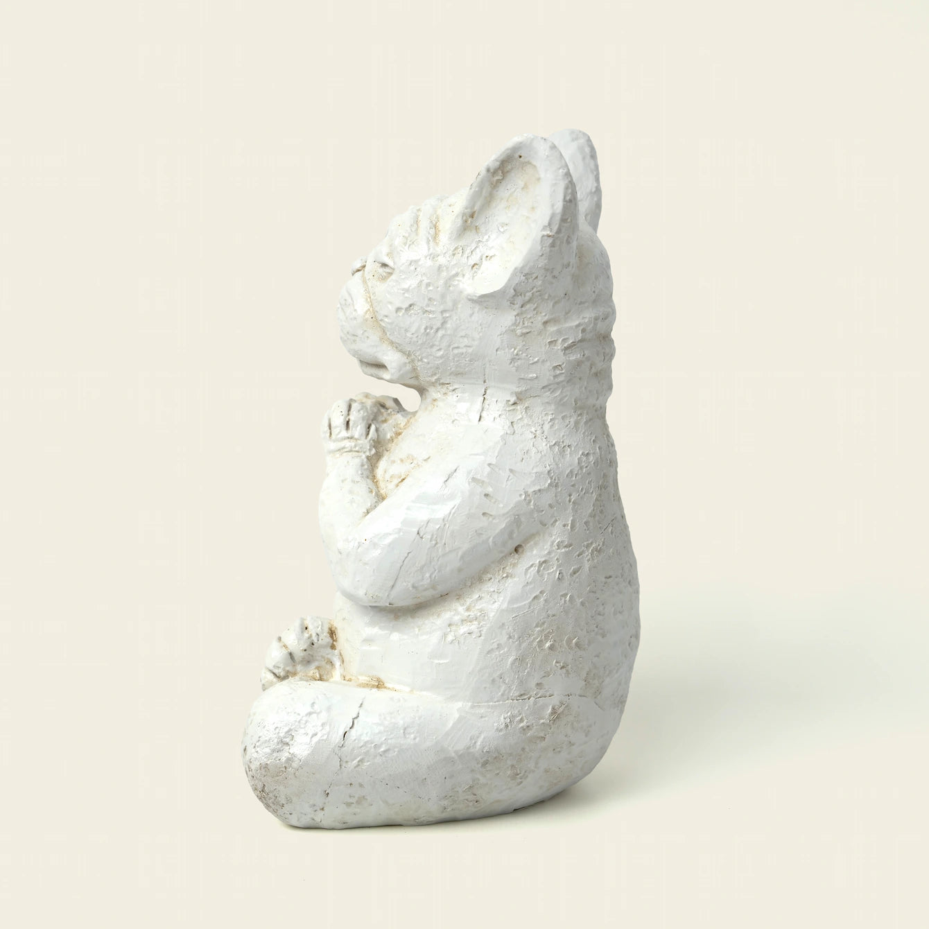 Zenify™ Meditating Dog – White Resin Garden Statue