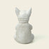Back view of Zenify™ Meditating Dog white resin garden statue, a calming presence for your outdoor space.