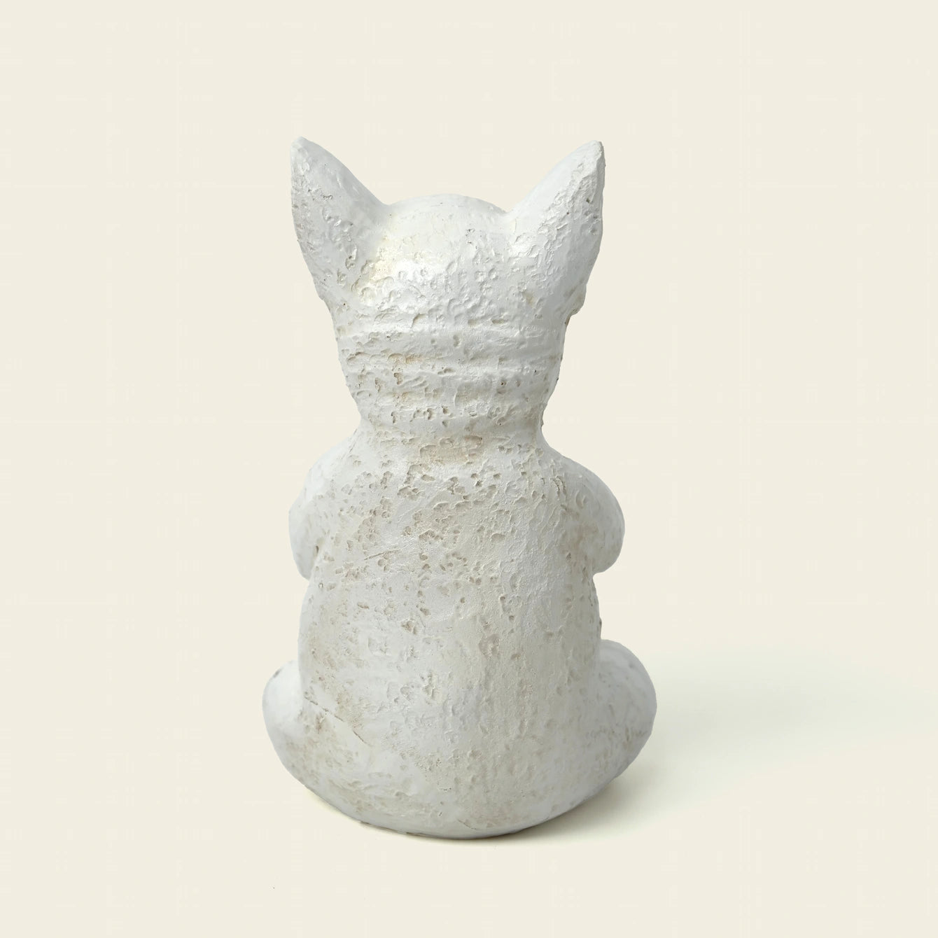Zenify™ Meditating Dog – White Resin Garden Statue