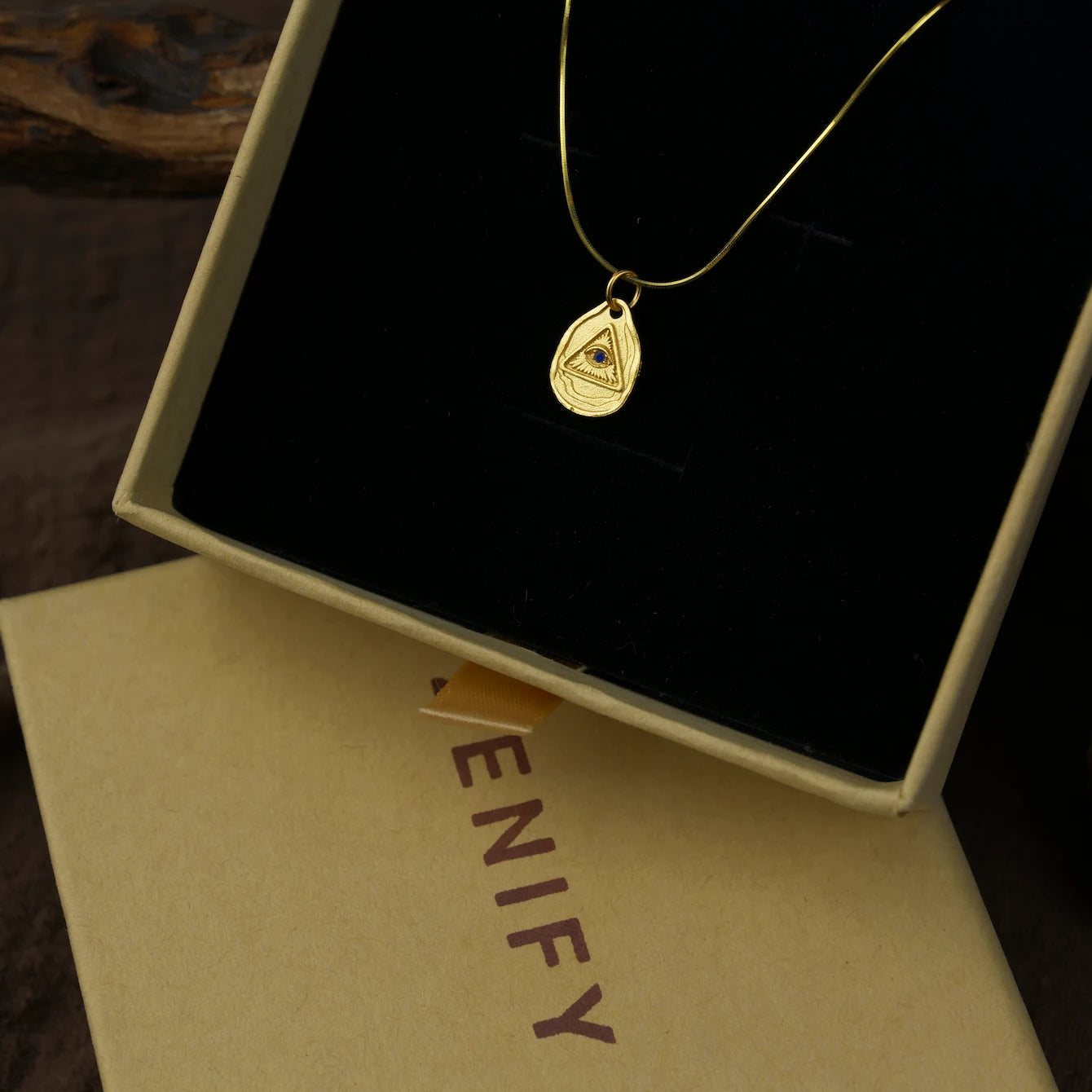 Zenify™ Dual Vision – Gold Plated Eye & Ganesha Necklace