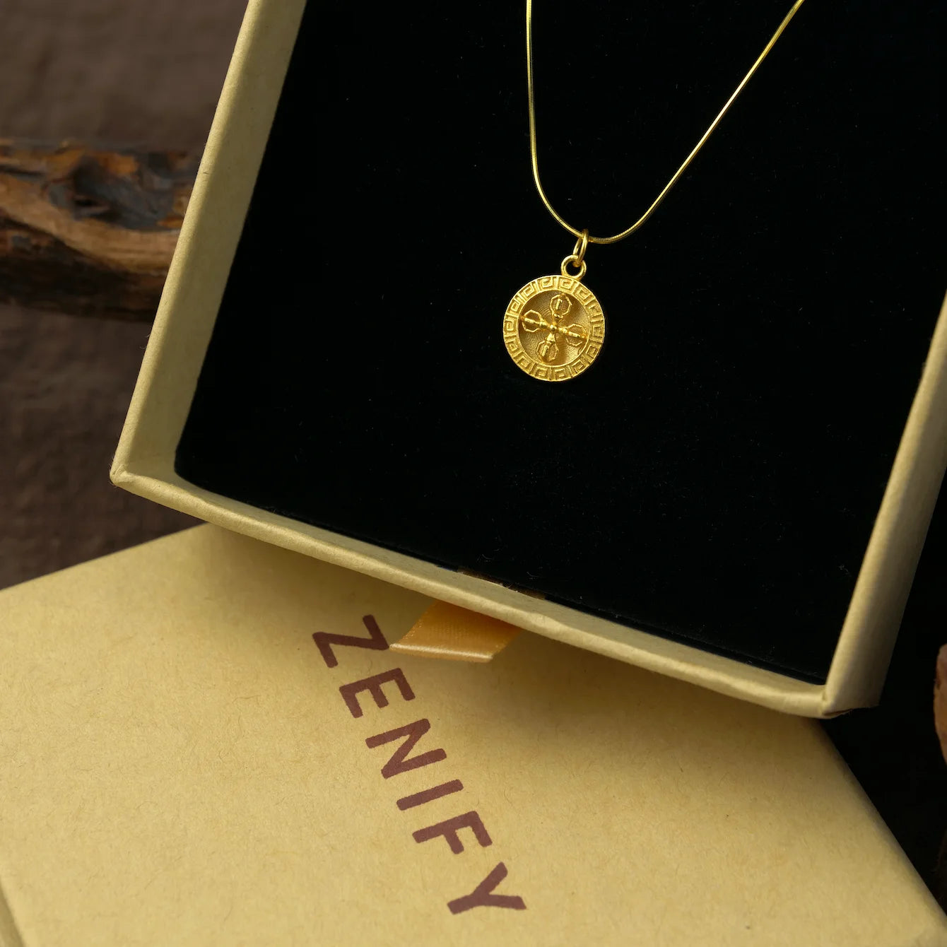Zenify™ Dual Blessings – Gold Plated Lotus & Vajra Necklace