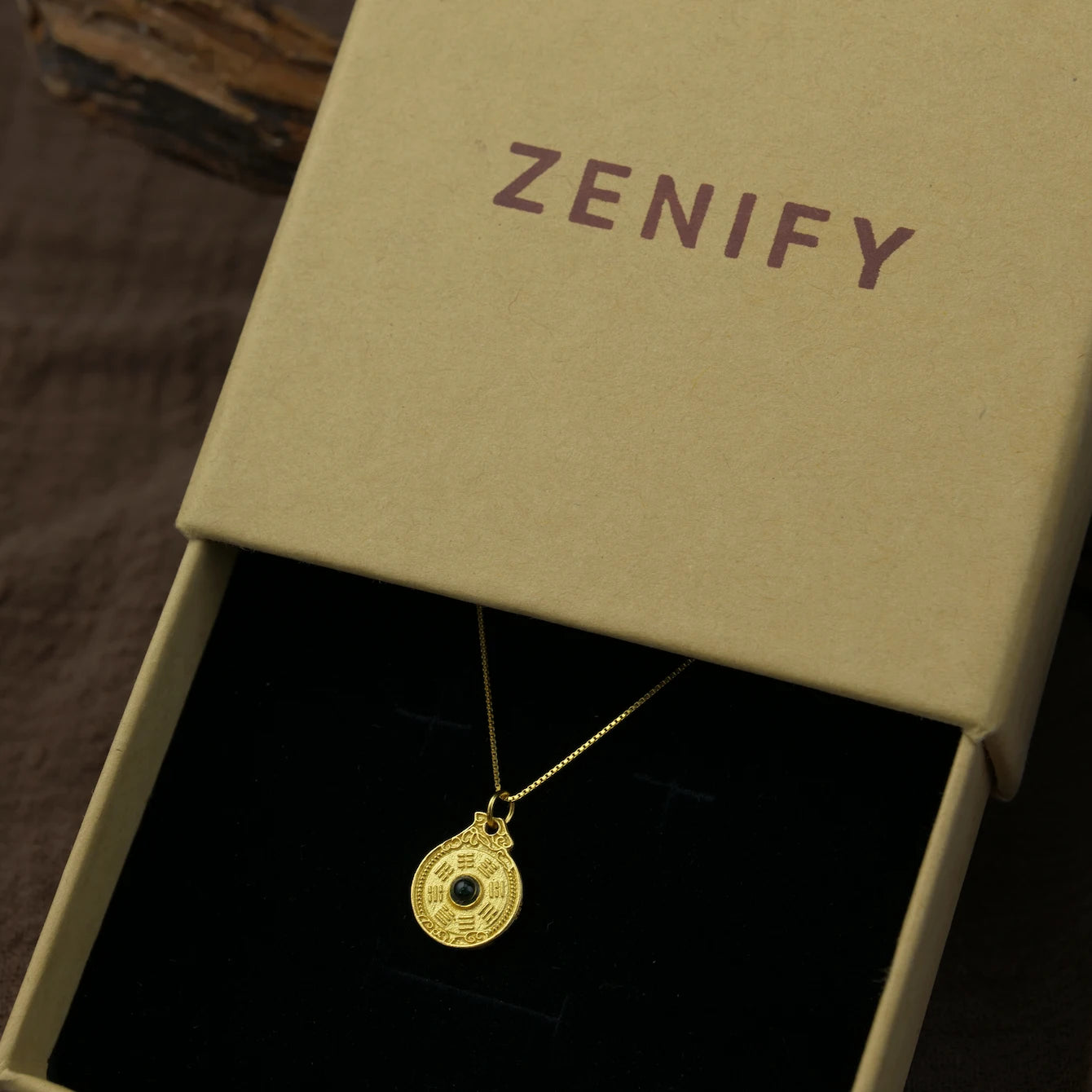 Zenify™ Circle of Harmony Necklace – Dual-Sided Bagua & Talisman