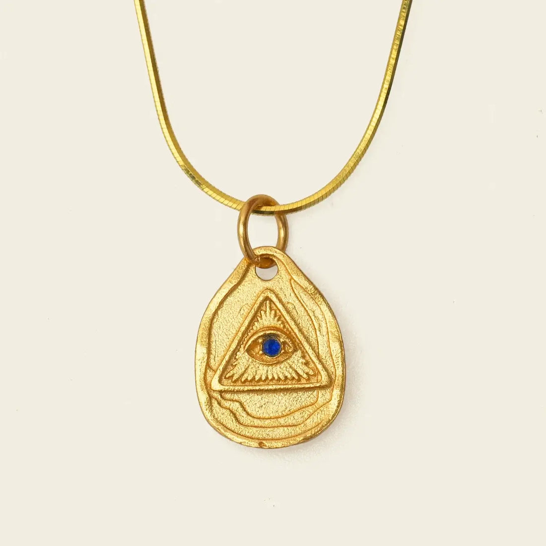 Zenify Dual Vision Gold Plated Eye and Ganesha Necklace