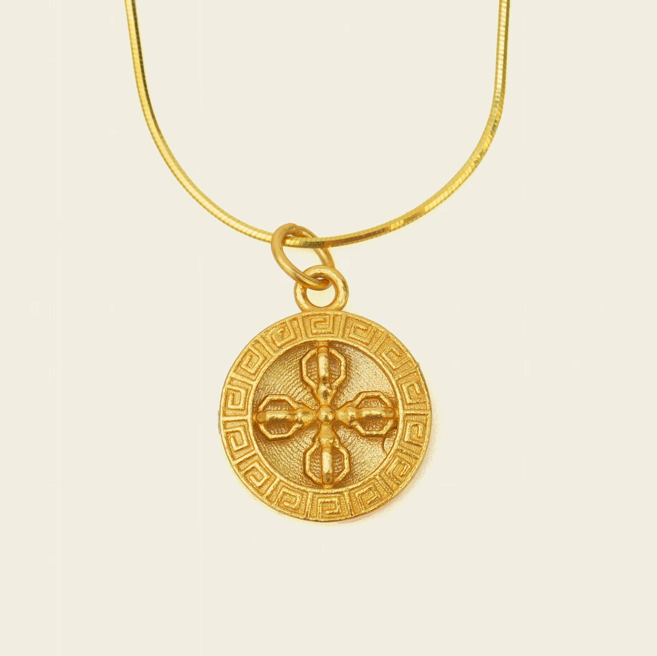 Zenify™ Dual Blessings – Gold Plated Lotus & Vajra Necklace
