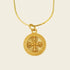 Zenify™ Dual Blessings gold plated necklace featuring a Lotus and Vajra pendant.