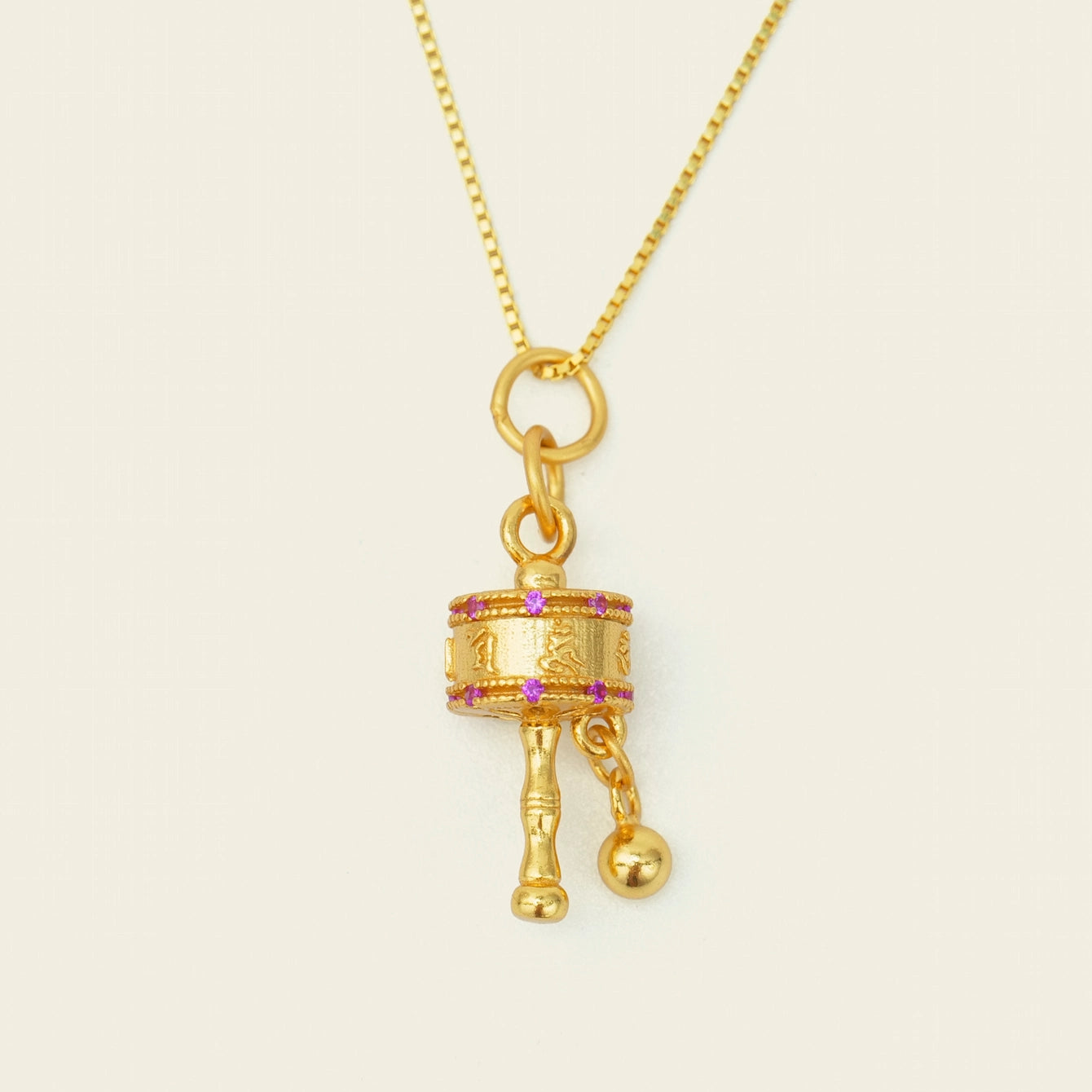 Zenify™ Mantra Wheel Necklace – Six-Syllable Prayer Wheel Pendant