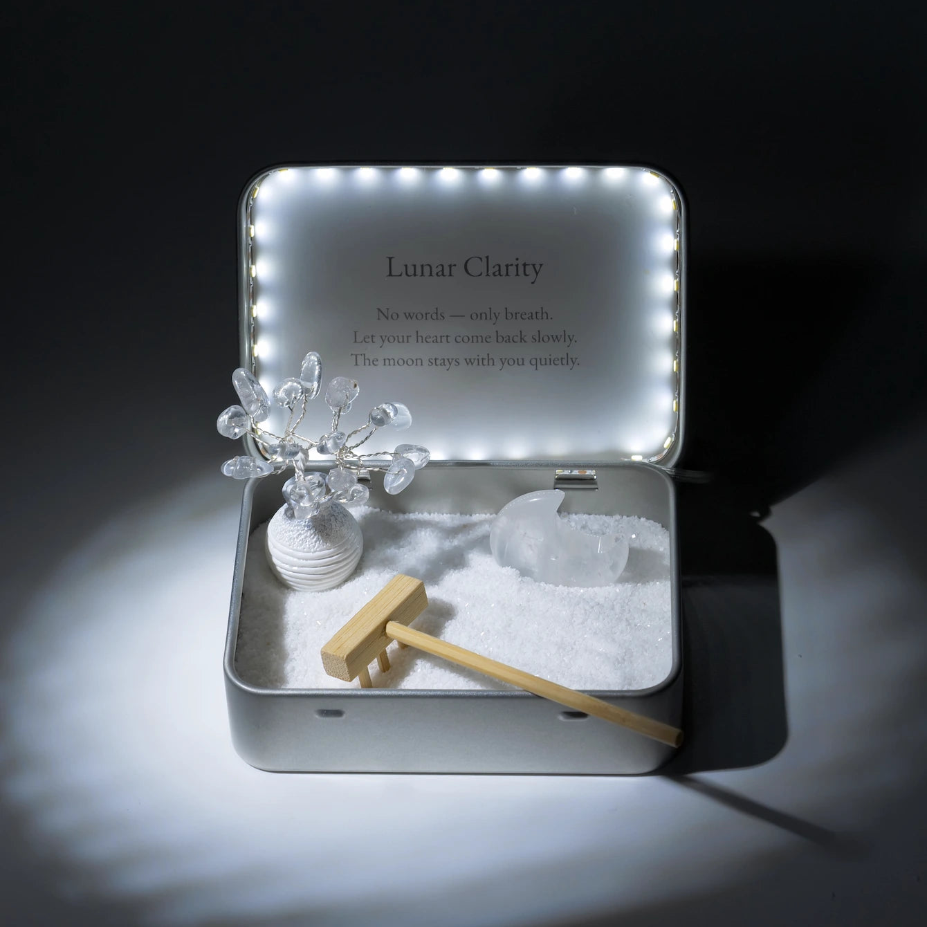 White Moon Crystal Zen Garden