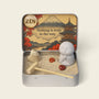 Red Leaf Zen Garden portable mini Zen garden kit with Jizo Buddha, Red Jasper crystals, and Mt. Fuji artwork.