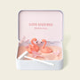 Love Endures Crystal Zen Garden featuring pink sand and flamingo figurines for mindfulness and stress relief.