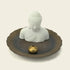Zenify™ White Buddha Incense Burner – Ceramic Tray with Plaster Figurine Zenify