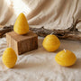 Natural Beeswax Candle set featuring minimalist geometric shapes and warm yellow honey aroma.