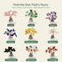 Nine crystal tree designs for Japanese Crystal Zen Garden, with the heading Handcrafted Crystal Trees · 100% Natural Crystals.