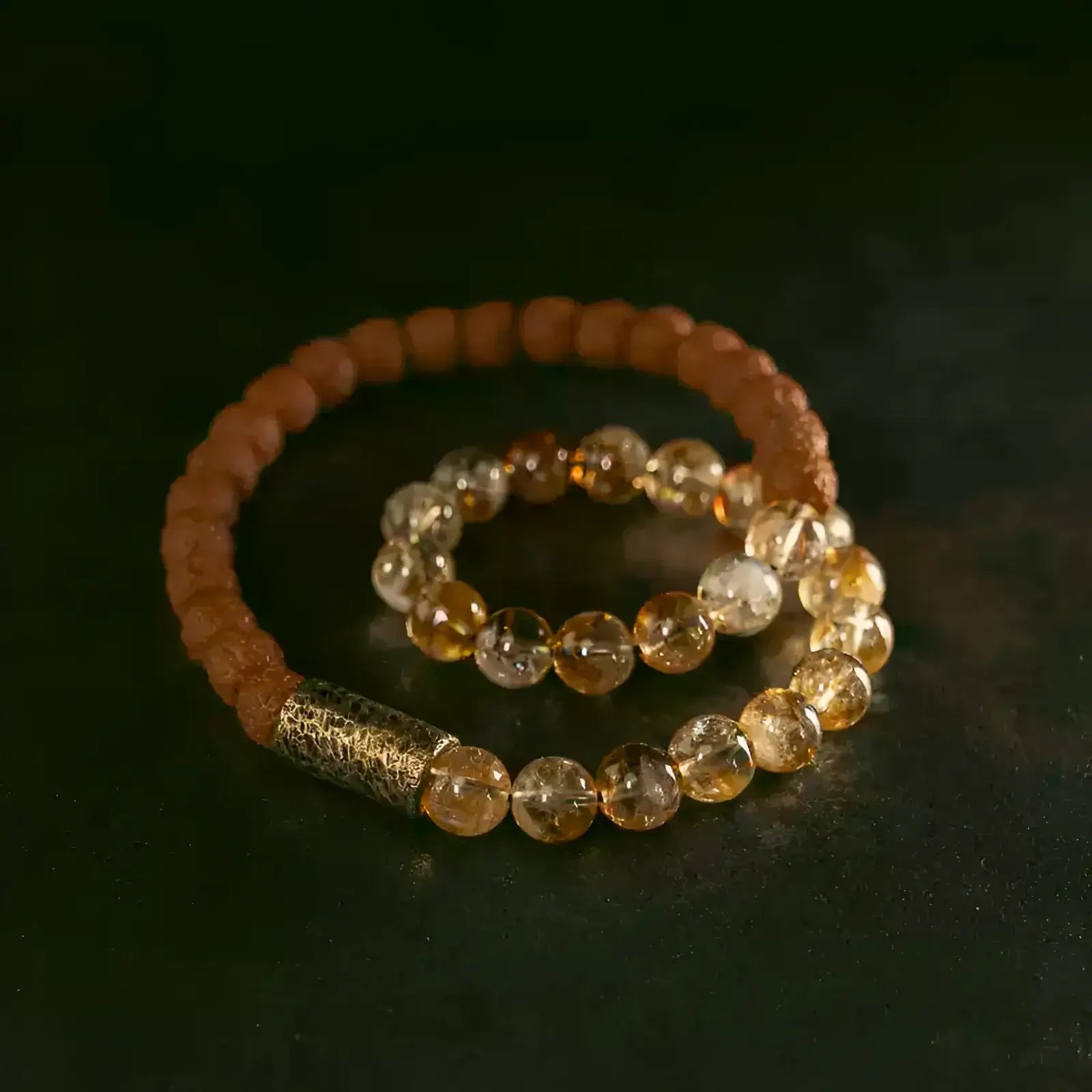 Natural Citrine & Vajra Bodhi Bracelet