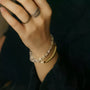 White Crystal Double Layered Bracelet
