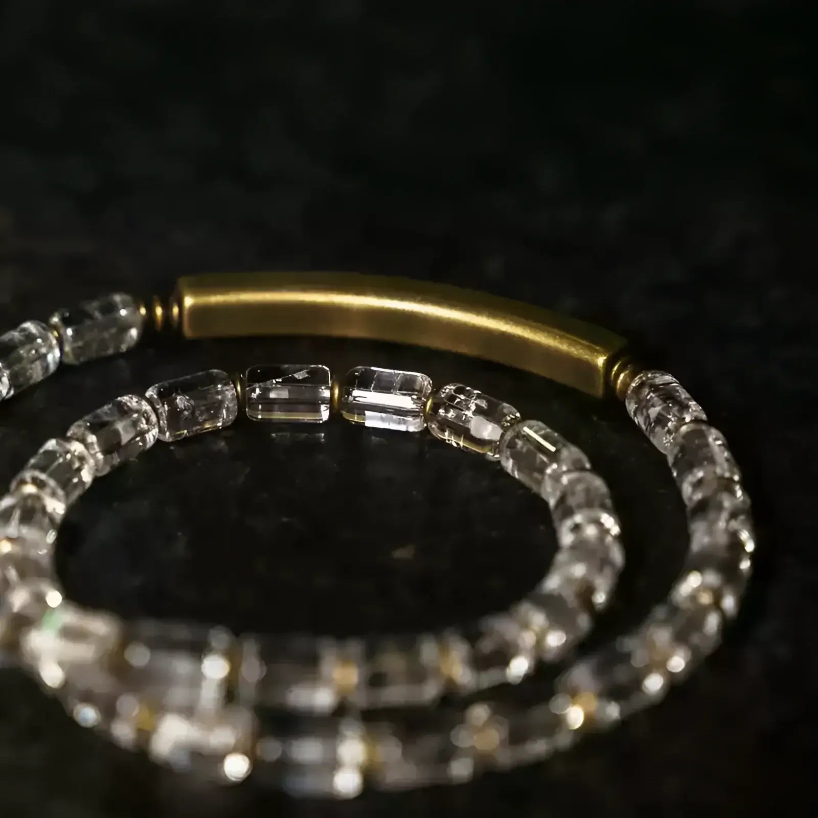 White Crystal Double Layered Bracelet
