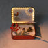 12-Zodiac Crystal Zen Garden with rooster figurine, decorative crystals, and LED lights in a tin box.