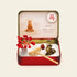 12-Zodiac Crystal Zen Garden featuring a horse figurine, red flowers, and decorative elements in a compact tin.