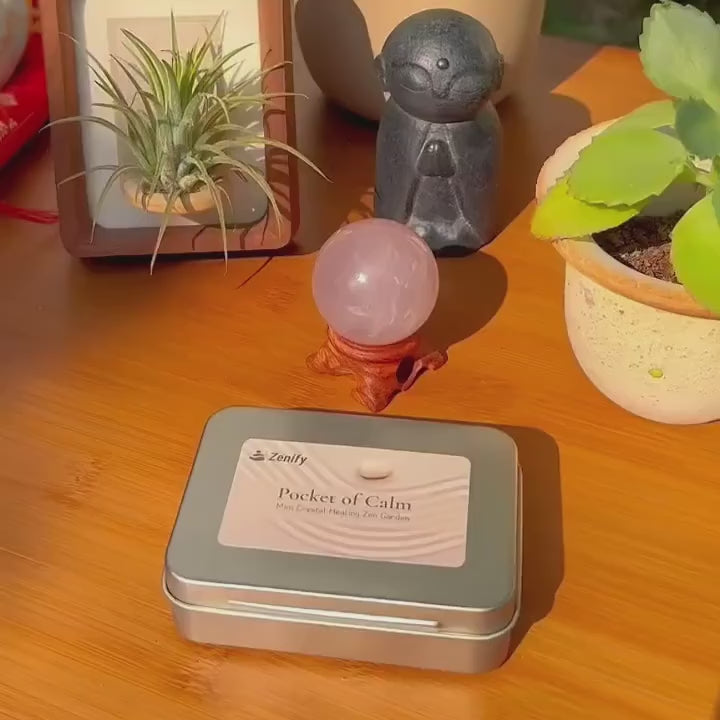 Zenify™ Japanese Crystal Zen Garden - Desktop Meditation & Stress Relief Kit