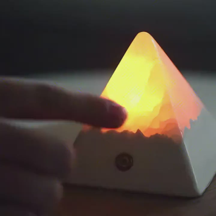 Mineral Pyramid Stone Lamp