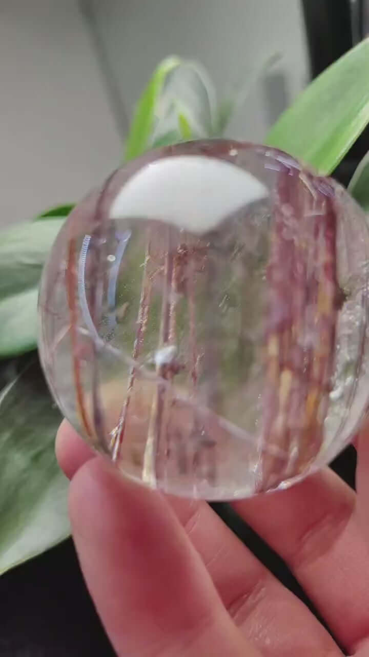 Zenify™ Rutilated Quartz Crystal Sphere – 42mm Golden Threads