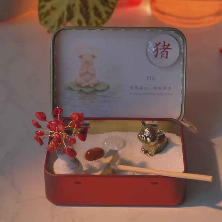 12-Zodiac Crystal Zen Garden