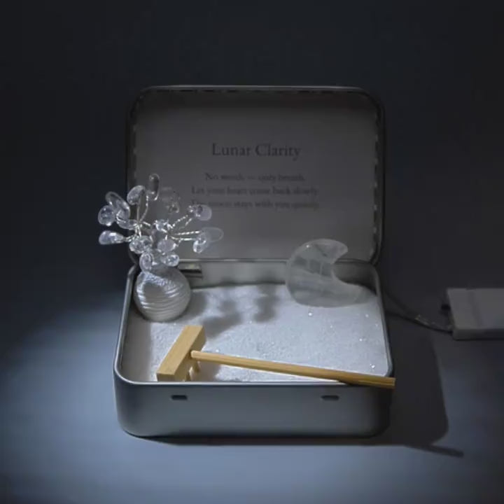 White Moon Crystal Zen Garden