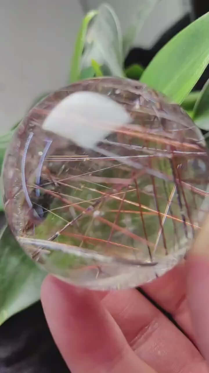 Zenify™ Rutilated Quartz Crystal Sphere – 44mm Golden Threads