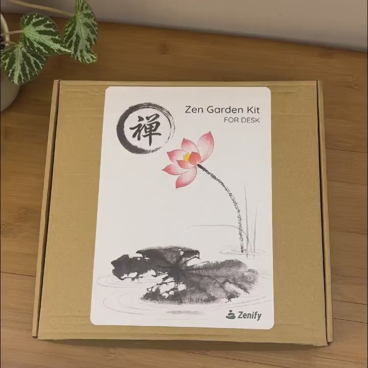 Desktop Zen Garden – Four Elements Bamboo Sand Tray