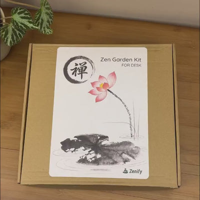 Desktop Zen Garden – Four Elements Bamboo Sand Tray