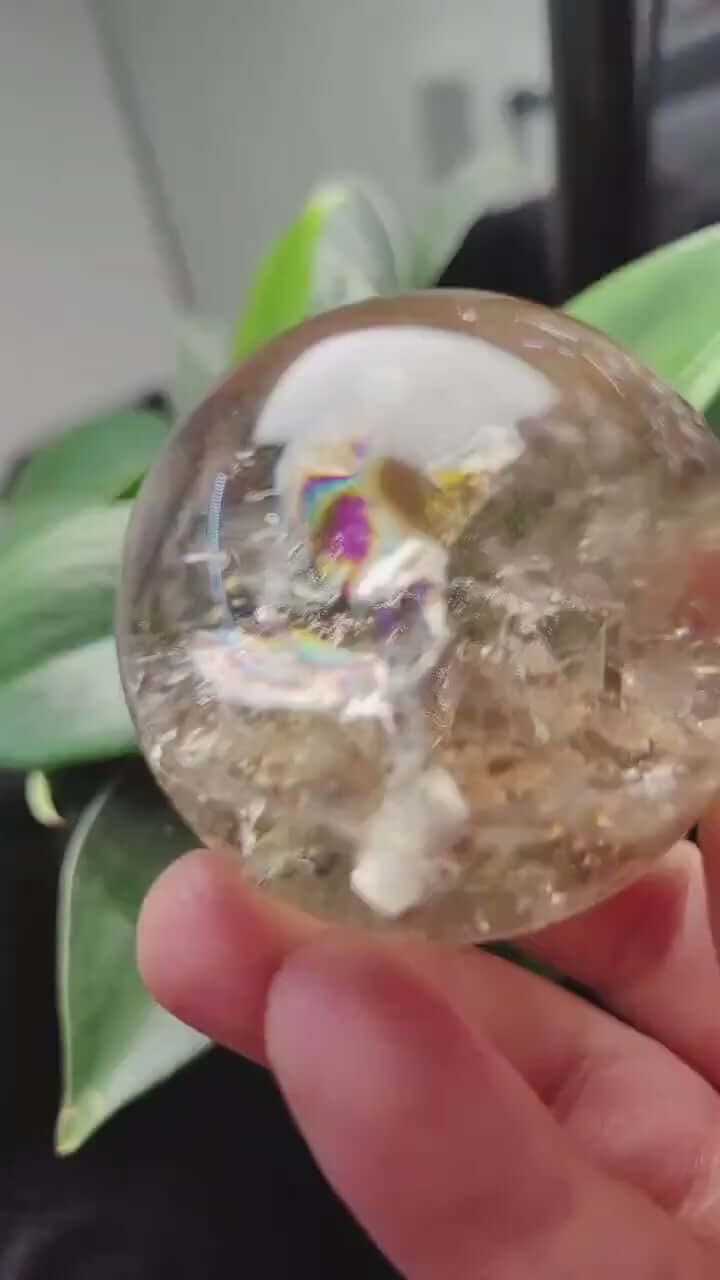 Zenify™ Rutilated Quartz Crystal Sphere – 41mm Golden Threads