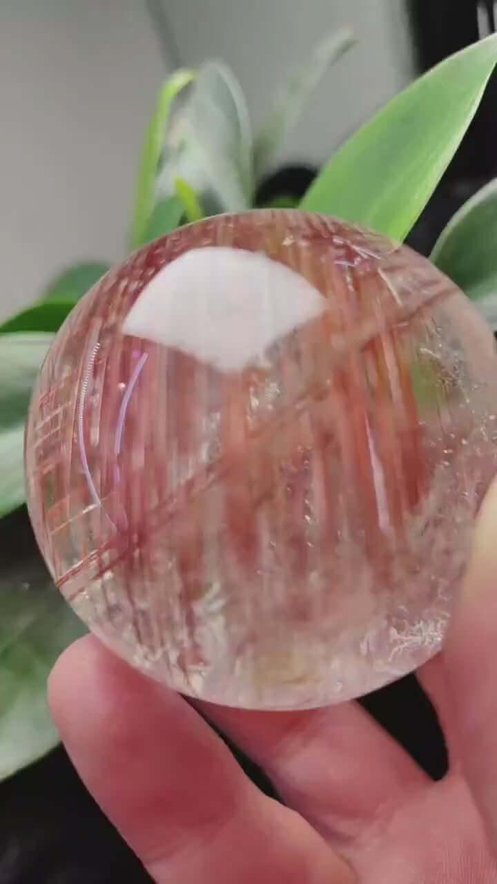 Zenify™ Rutilated Quartz Crystal Sphere – 50mm Golden Threads