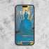 Medicine Buddha phone wallpapers featuring a serene blue Buddha design on a smartphone screen.