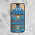 Medicine Buddha phone wallpapers featuring a serene temple and Buddha reflection, perfect for calming phone backgrounds.