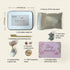 Japanese Crystal Zen Garden kit including metal tin, fine sea sand, Zen stone lantern, and crystal tree.